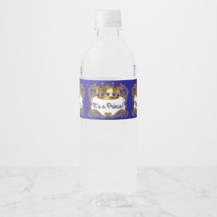 Royal Prince Crown Étiquettes de bouteille d'eau