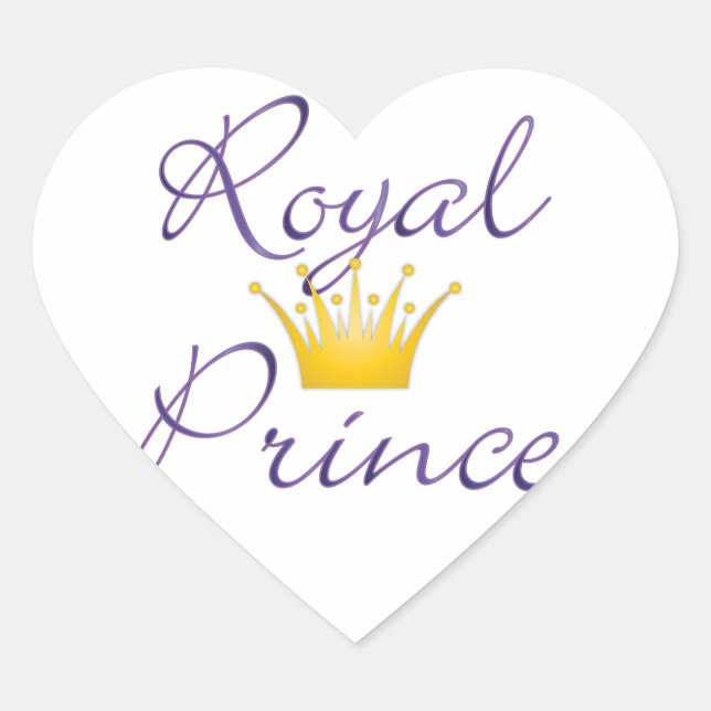 Royal Prince Herz-Aufkleber (Vorderseite)