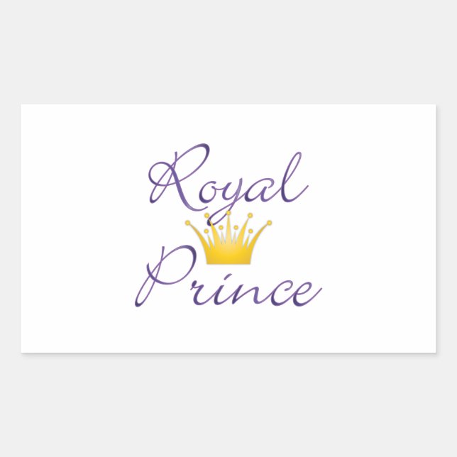 Royal Prince Rechteckiger Aufkleber (Vorderseite)