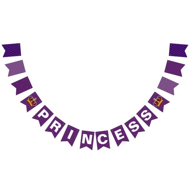 Royal Princess Crown & Royal Lila Wimpelkette (Alle)