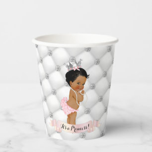 Royal Princess Diamonds Blush Pink Silver Pappbecher
