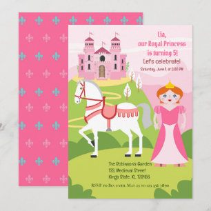 Royal Princess Girl Birthday Party Einladung