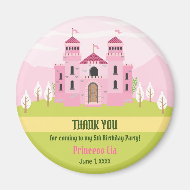 Royal Princess Girl Birthday Party Magnet (Vorne)