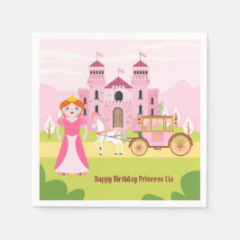 Royal Princess Girl Birthday Party Serviette