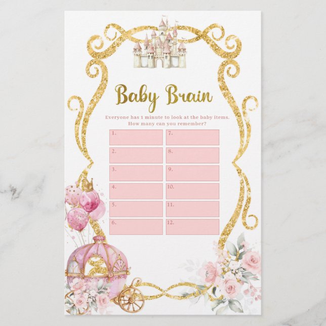 Royal Princess Pink Carriage Baby Brain Games (Vorderseite)