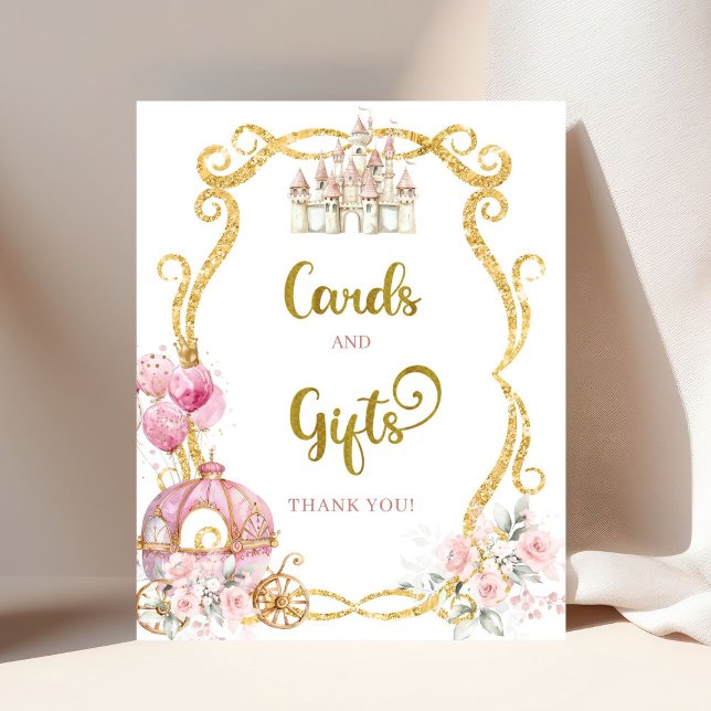 Royal Princess Pink Carriage Card and Gifts Poster (Von Creator hochgeladen)