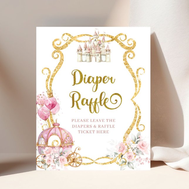 Royal Princess Pink Carriage Diaper Raffelposter Poster (Von Creator hochgeladen)