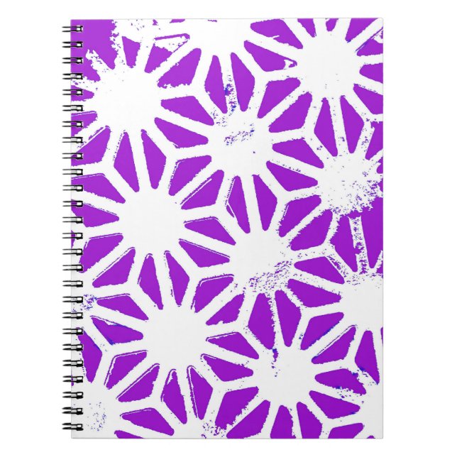 Royal purple geometric pattern notizblock (Vorderseite)