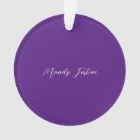 Royal Purple Plain Élégante Calligraphie minimalis
