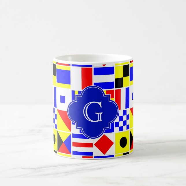 Royal Quatrefoil Monogramm Kaffeetasse (Mittel)