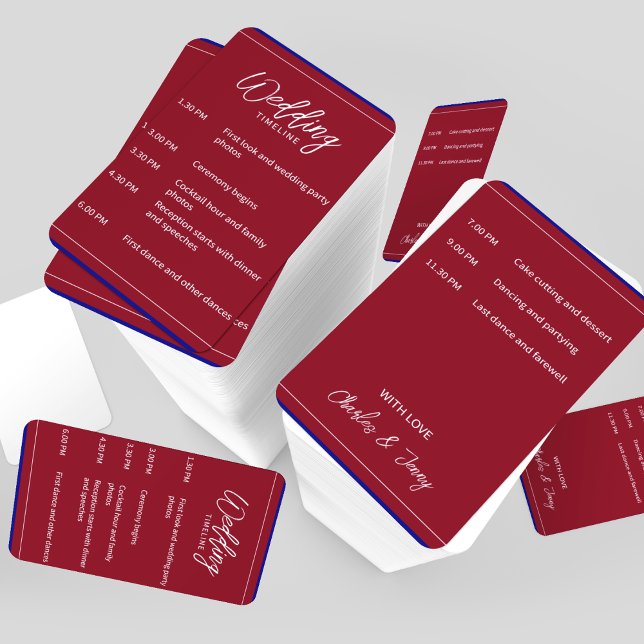 Royal Red and Blue Wedding Theme Fächer (Try out this wedding programs details hand fan which will be more useful to your guests for outdoor)