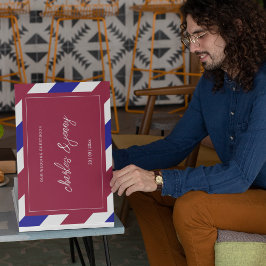 Royal Red and Blue Wedding Theme Gästebuch