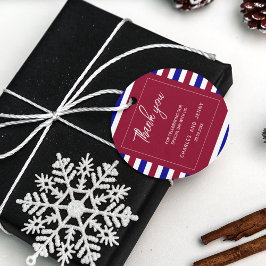 Royal Red and Blue Wedding Theme Geschenkanhänger