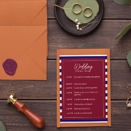 Royal Red and Blue Wedding Theme Programm