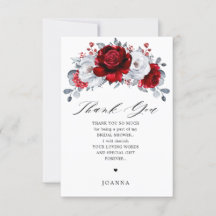 Royal Red White Silver Metallic Brautparty