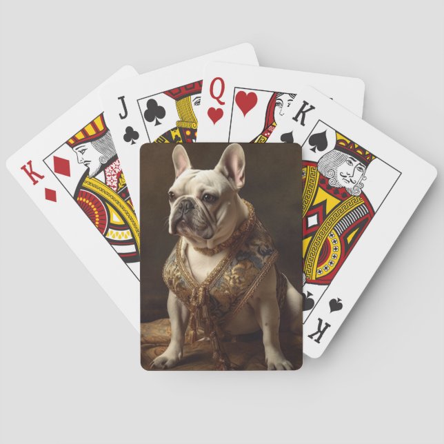 Royal Rembrandt Style French Bulldog Playing Cards Spielkarten (Rückseite)