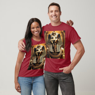 **"Royal Roar: The Golden Pharaoh Lion"*** T-Shirt