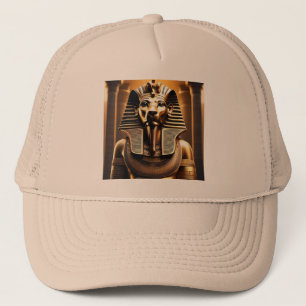 **"Royal Roar: The Golden Pharaoh Lion"*** Truckerkappe