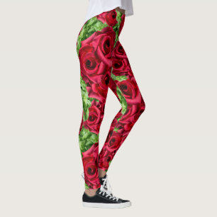 Royal Rote Rosen Regal Romance Crimson Lush Blume Leggings