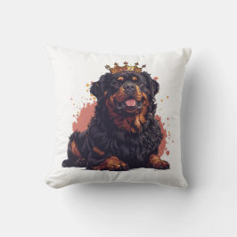 Royal Rottweiler Dog Queen Crown Kissen