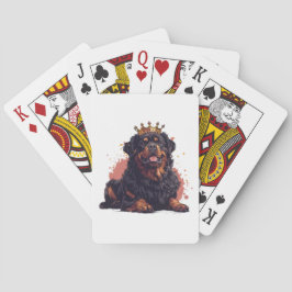 Royal Rottweiler Dog Queen Crown Spielkarten