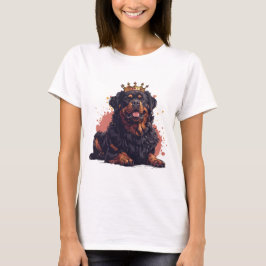 Royal Rottweiler Dog Queen Crown T-Shirt
