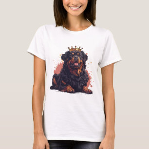 Royal Rottweiler Dog Queen Crown T-Shirt