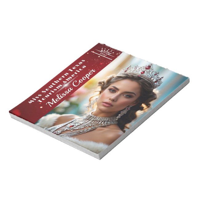 Royal Ruby Shimmer Pageant Autograph Pad Notizblock (Rotiert)