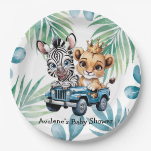Royal Safari Ride Boy Baby Dusche Pappteller