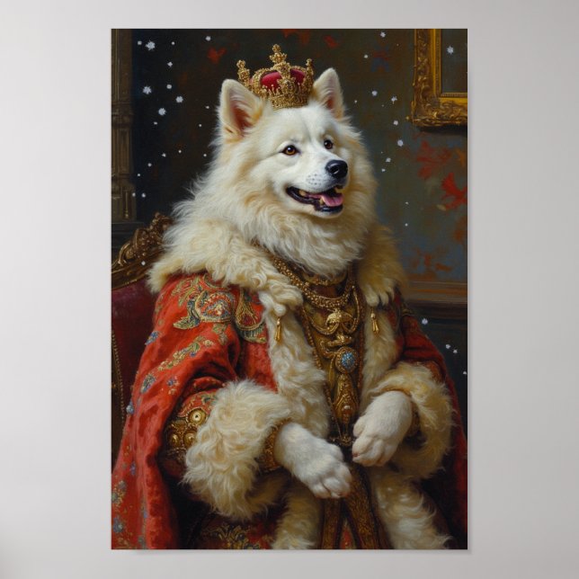 Royal Samoyed Portrait Poster (Vorne)
