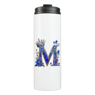 Royal Saphir Kristall M Kronen Monogramm Thermosbecher