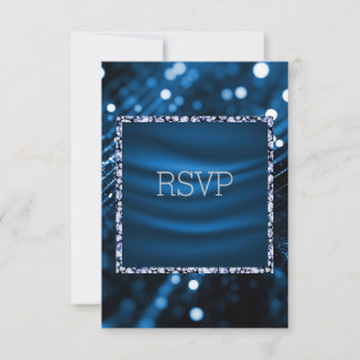 Royal Satin und Blue Response Card uAwg RSVP Karte