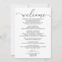 Royal Script Wedding Itinerary - Begrüßung