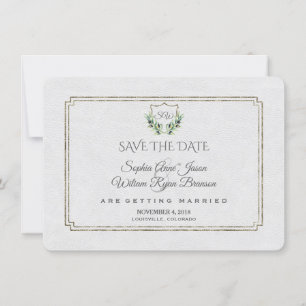 Royal Silver Wappen Lush Greenery Save the Date