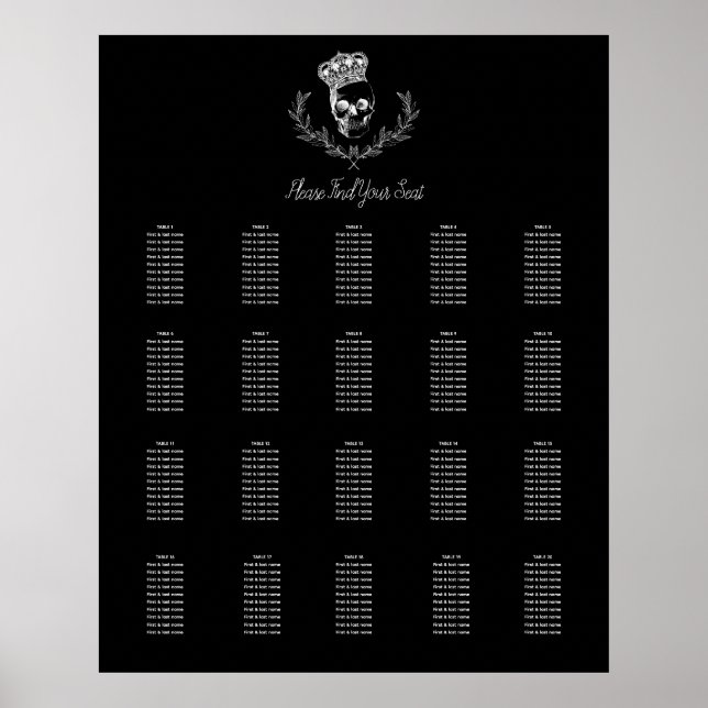Royal Skull Empfang Seekarte Poster (Vorne)