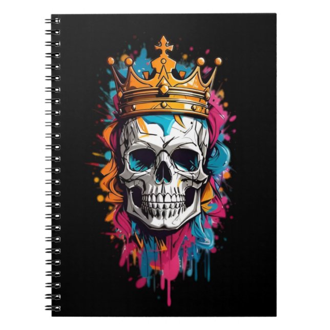 Royal Skull Spiral Notebook Notizblock (Vorderseite)