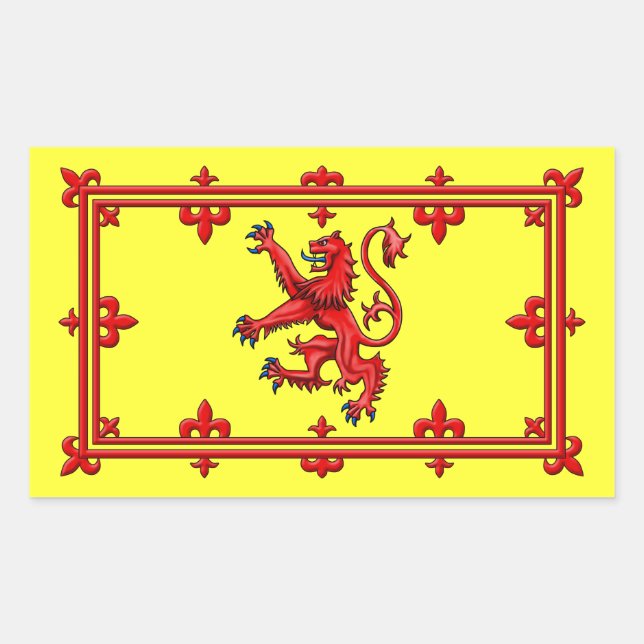Royal Standard of Scotland Rechteckiger Aufkleber (Vorderseite)