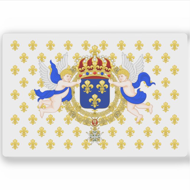 Royal Standard of the King of France (1638-1789) Aufkleber (Vorderseite)