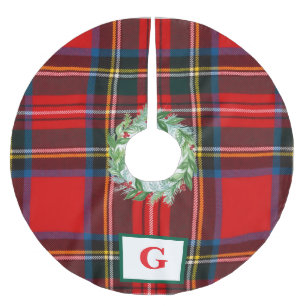 Royal Stewart Christmas Kariert PERSONALIZE Polyester Weihnachtsbaumdecke