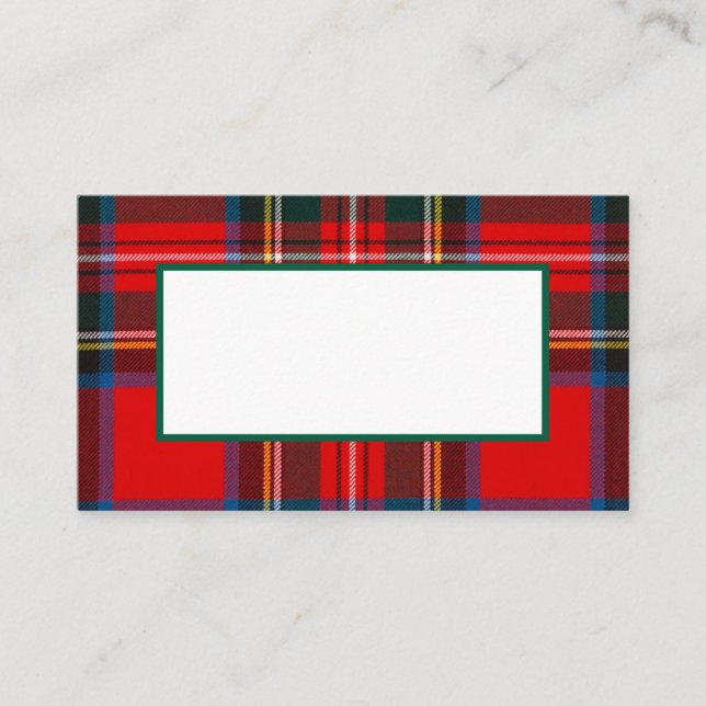 Royal Stewart Christmas Kariert Platzkarte (Vorderseite)