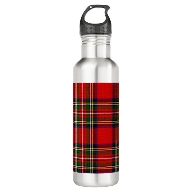 Royal Stewart Clan Tartan Kariert Edelstahlflasche (Vorderseite)