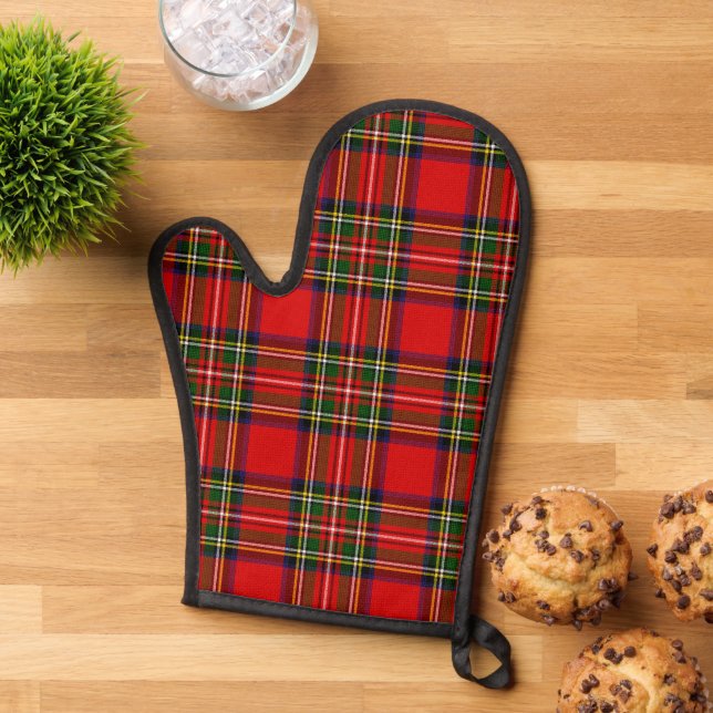 Royal Stewart Clan Tartan Kariert Ofenhandschuh (Oben unten)