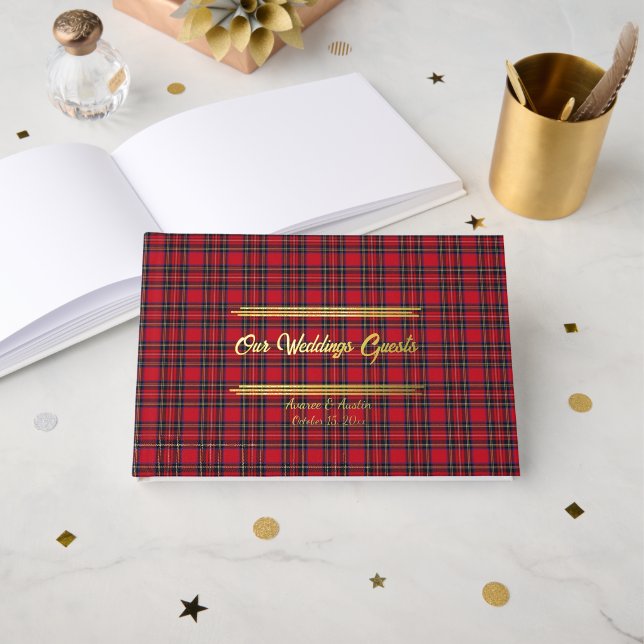 Royal Stewart Original Scottish Tartan Gästebuch (Vorderseite Offen)