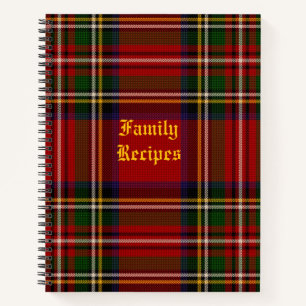 Royal Stewart Personalisiert Recipe Notizbuch