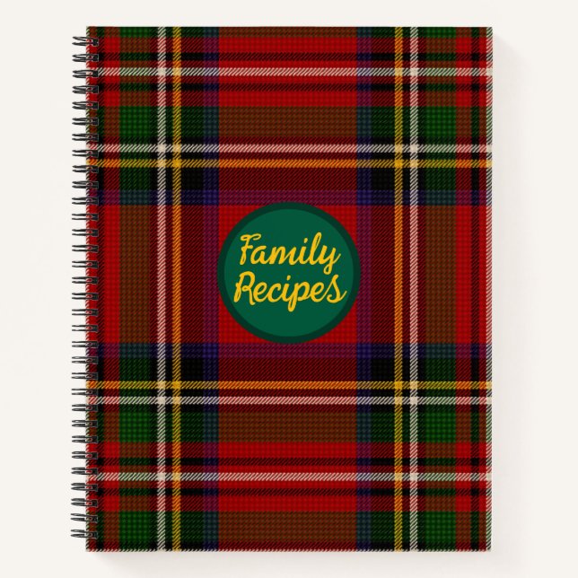 Royal Stewart Personalisiert Recipe Notizbuch (Vorderseite)