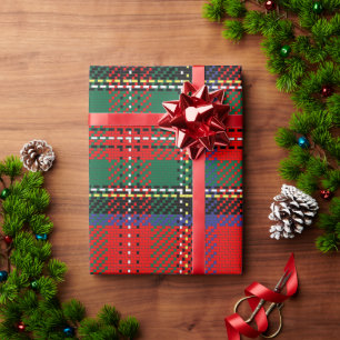 Royal Stewart rote und grüne Schotten tartan Muste Geschenkpapier