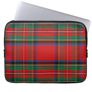 Royal Stewart rote und grüne Schotten tartan Muste Laptopschutzhülle