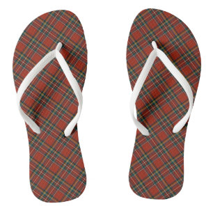 Royal Stewart Tartan Classic Red Scottish Kariert Flip Flops