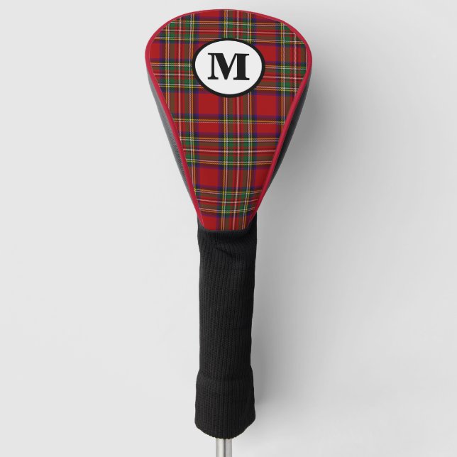 Royal Stewart Tartan Kariert Scottish Clan Monogra Golf Headcover (Vorderseite)