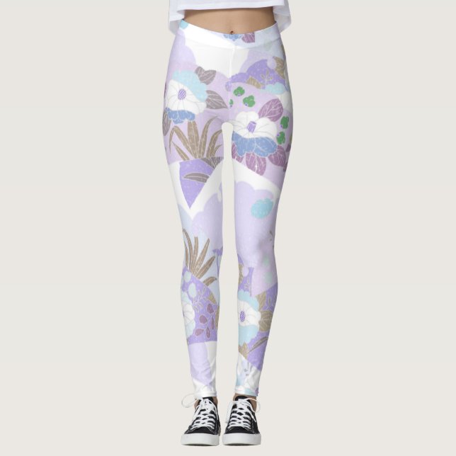 Royal Stewart tartan karierte Aquarellfarbe Leggings (Vorderseite)